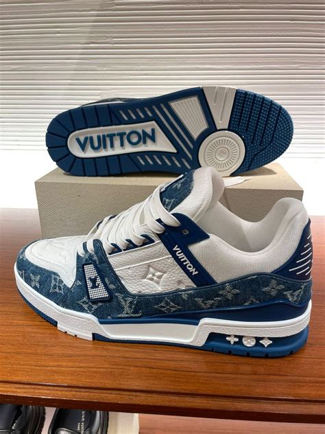 louis vuitton navy blue shoes|louis vuitton designer shoes.